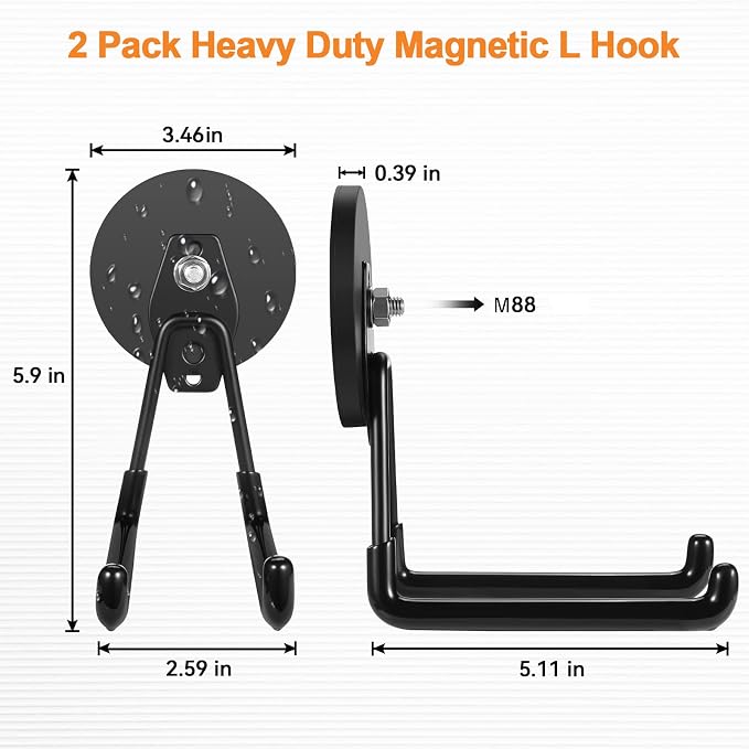 ENUODA Strong Magnetic Hooks Heavy Duty Large Magnet Hooks Heavy Duty Garage - Image 2