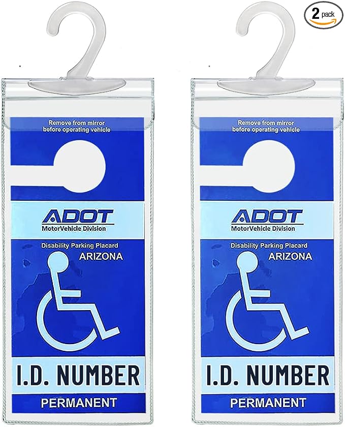 Handicap Placard Holder for Auto, Small Size Ultra Transparent Handicapped by TBTbuymax