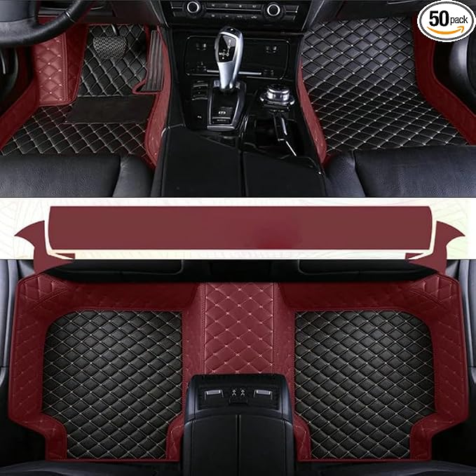 TAHALICustom Colors Car Floor Mats Black Pink by Unknown