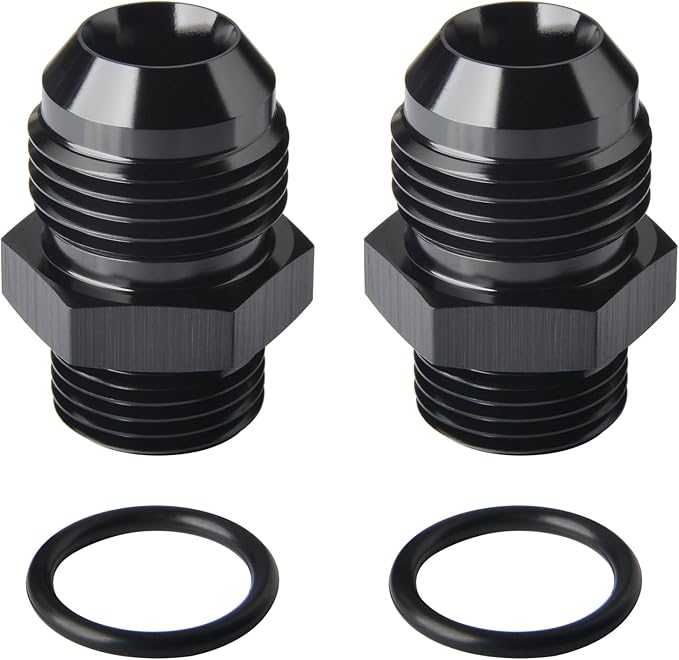 10AN Male Flare to 8AN ORB O-ring Boss Fuel Pump Rail Adapter Fitting Aluminum by Podavelle