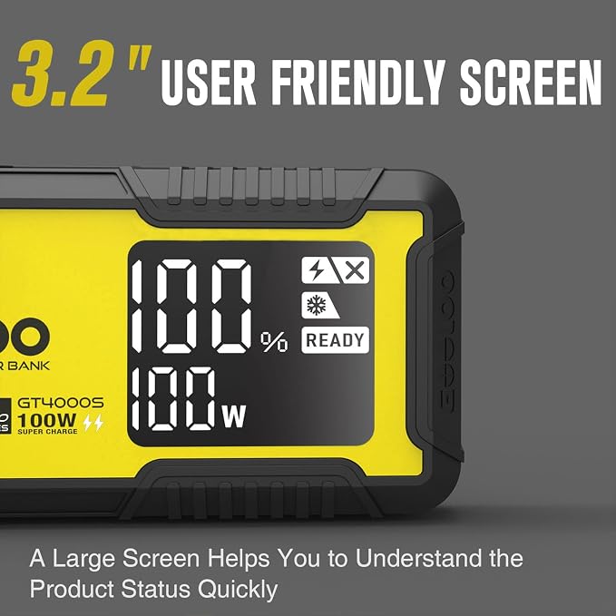 GOOLOO GT4000S Jump Starter 4000A Car Jumper Starter, 100W Fast-Charging - Image 5