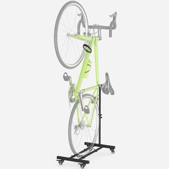 Vertical Bike Stand, Upright Bike Parking Rack Floor, Adjustable Bicycle Storage by Riciakik