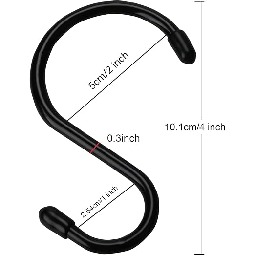 24 Pack 4 inch Large Vinyl Coated S Hooks - Image 3