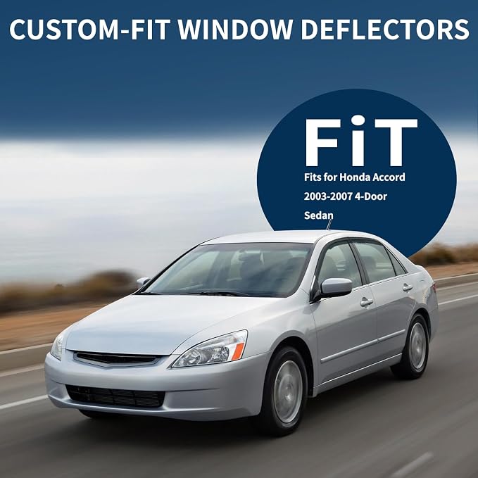4PCS Rain Guards Window Visors Fit - Image 2