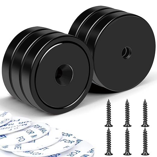 LOVIMAG Magnets with Holes, 110 lb+ Waterproof Strong Neodymium Cup Disc by LOVIMAG