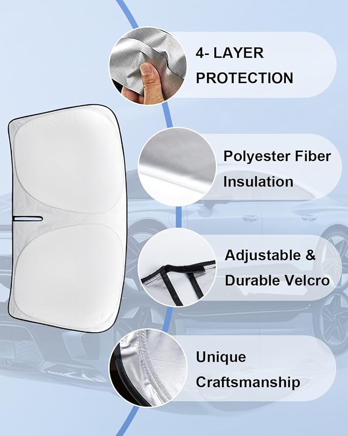 Windshield Sunshade for 2014-2024 2025 2026 Dodge Ram ProMaster Accessories - Image 7
