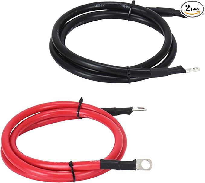 4 AWG Battery Cable 6FT 4 Gauge Pure Copper Battery Inverter Cables by AABIGAIL