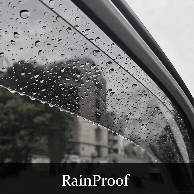 Side Window Deflector Visor Rain Guard, in-Channel Style Shatterproof Dark Smoke - Image 4