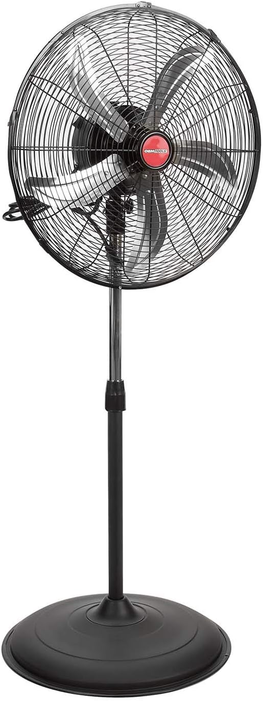 OEMTOOLS OEM24871 20" Oscillating Pedestal Fan, Adjustable Height - Image 9