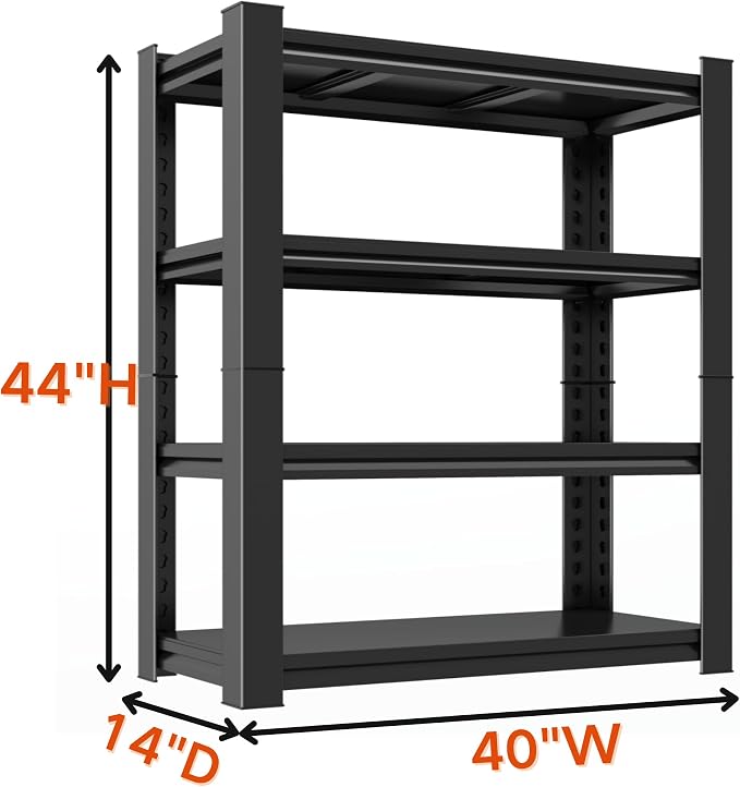 Garage Shelving, Adjustable Storage Shelf, Heavy Duty Storage Shelves, Sturdy - Image 3