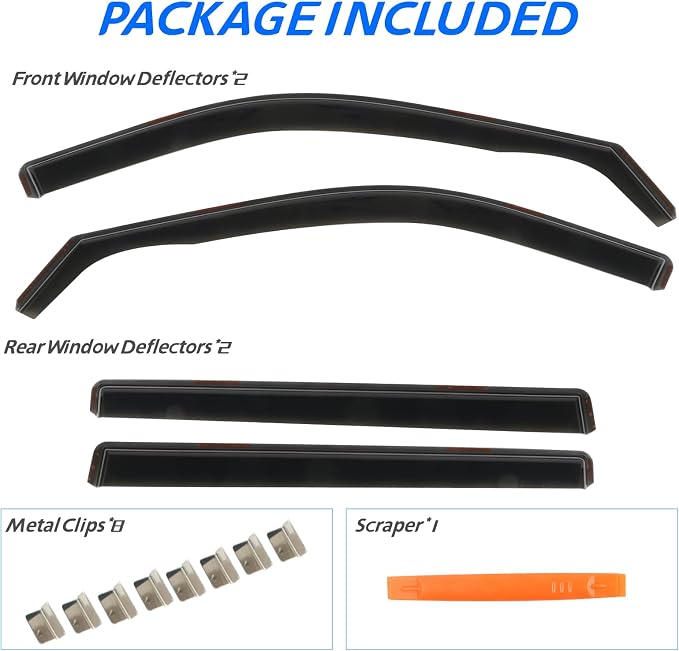 4pcs in Channel Rain Guards for 2021 2022 2023 2024 2025 Toyota Highlander - Image 6