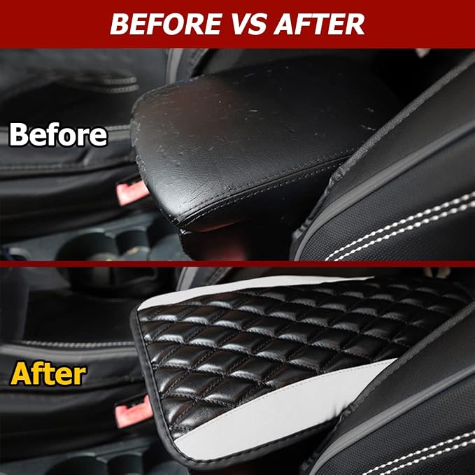 Car Center Console Cushion Pad, Universal Leather Waterproof Armrest Seat Box - Image 3