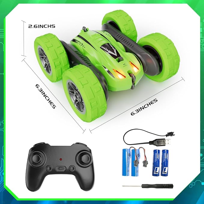 Remote Control Car for 6-12 Year Old Double Sided 360°Rotating 4WD RC Cars - Image 6