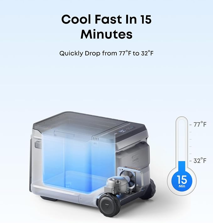 Anker SOLIX EverFrost 2 23L Cooler, 24 qt Car Refrigerator, Electric Cooler - Image 3