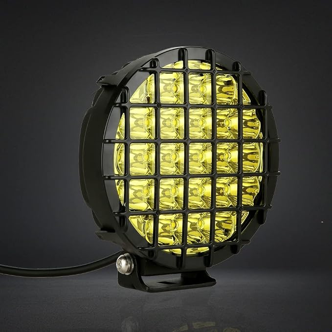 BIGLIONX 6inch 2pcs Amber Round LED Offroad Lights Amber Offroad Driving Fog - Image 3