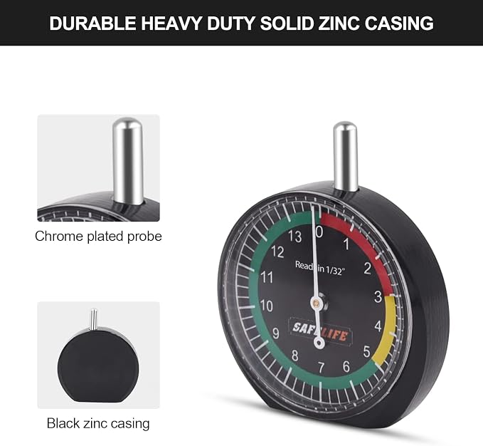 SAFELIFE Tire Tread Depth Gauge, 10 Pack Dial Type Tire Tread Depth Gauge - Image 4