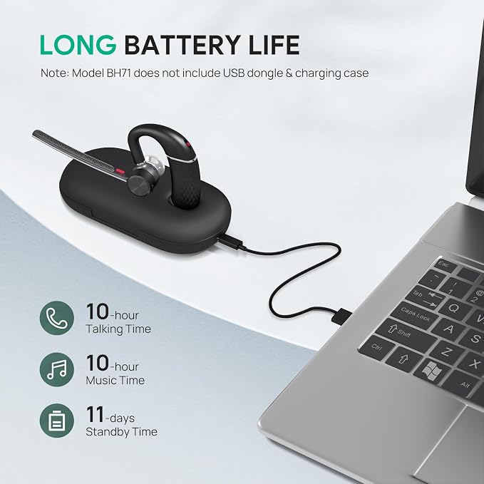 Yealink Bluetooth Headset BH71, Wireless Bluetooth Earpiece - Image 6