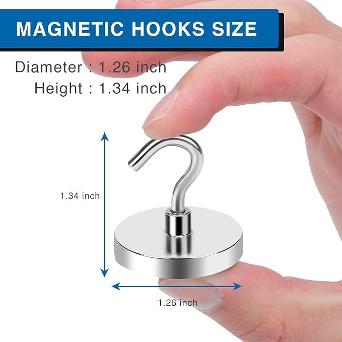 LOVIMAG Magnetic Hooks for Cruise Cabins, 110lbs Magnetic Hooks for Classroom - Image 3