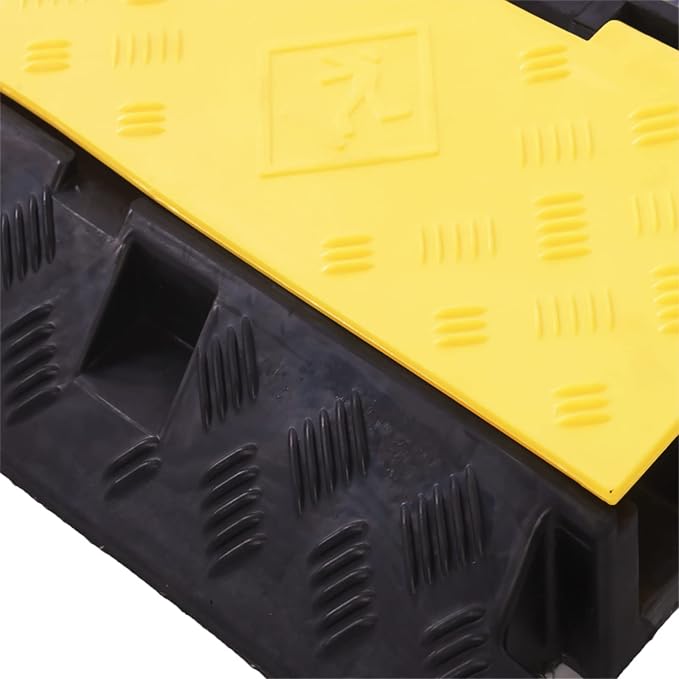 CXRCY Cable Ramp 2 Pack of 3 Channel PVC Rubber Cable Protector, 44000lbs - Image 8