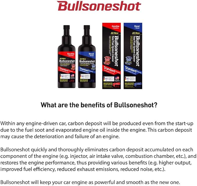 2 Pack Bullsoneshot Standard Total Fuel System Cleaner & Fuel Additive - Image 2