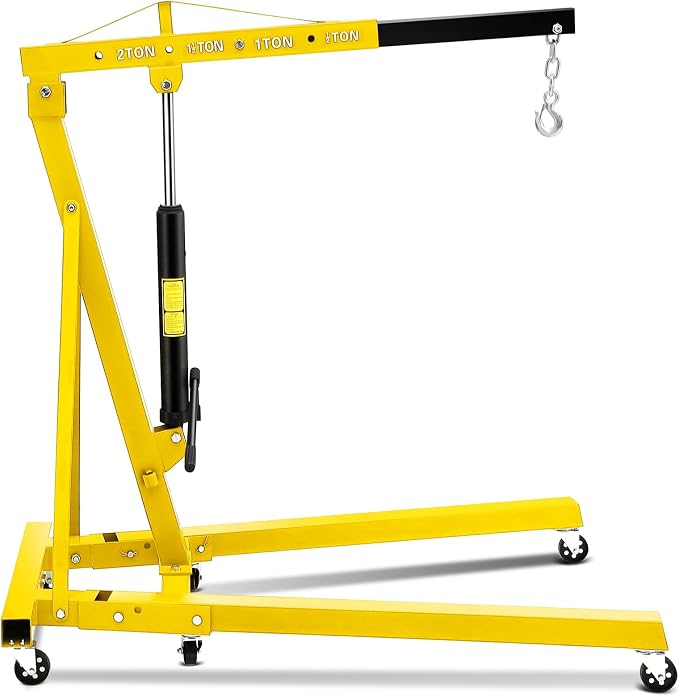 2 Ton Engine Hoist, Hydraulic Cherry Picker Engine Hoist Lift, 4400LBS Heavy - Image 8