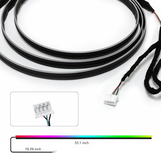 Dreamcolor Acrylic Interior Car LED Strip Light 55.1-inch, which fit - Image 2