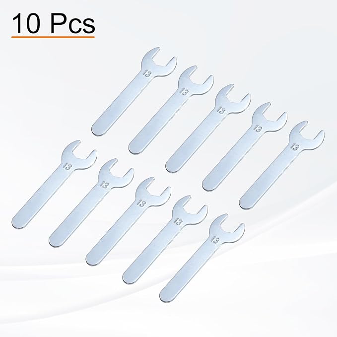 HARFINGTON 10pcs Small Wrench Open End Wrench 13x87x2mm Metric U-Shaped Single - Image 3