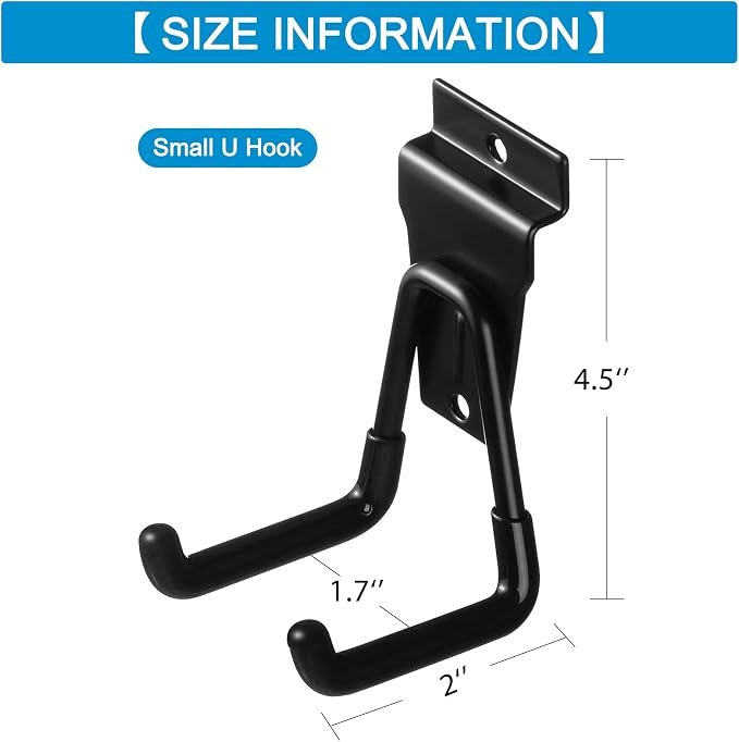 12Pack Slatwall Hooks Heavy Duty Slatwall Accessories Garage Slatwall Hooks and - Image 3