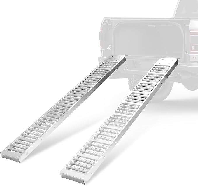 Rockland 84" x10" Steel Truck Ramps, 1000 LBS Capacity, Portable Trailer Ramps by Rockland