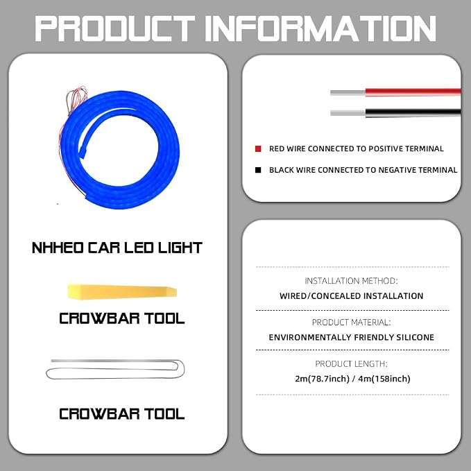 Car LED Strip Light For Trunk, 158Inch IP67 Silicone Waterproof Neon Light - Image 8