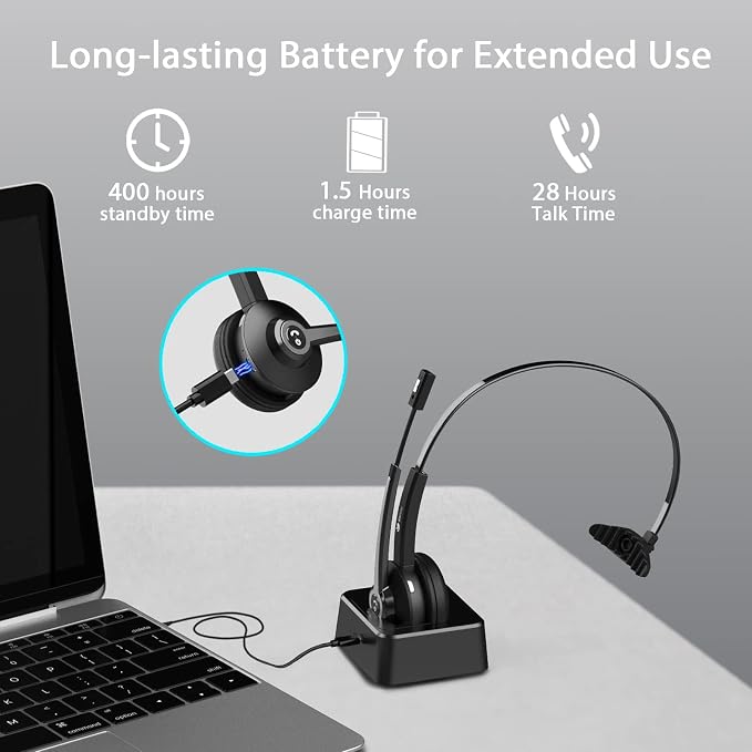 Earbay Trucker Bluetooth Headset, Wireless Headphones - Image 3