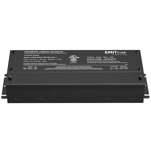 EMITEVER Dimmable Led Driver, 150W AC 110V-277V to DC 24V Transformer, 5-in-1 - Image 7