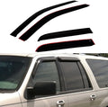 4pcs Front+Rear Smoke Sun/Rain Guard Outside Mount Tape-On Window Visors by LQQDP