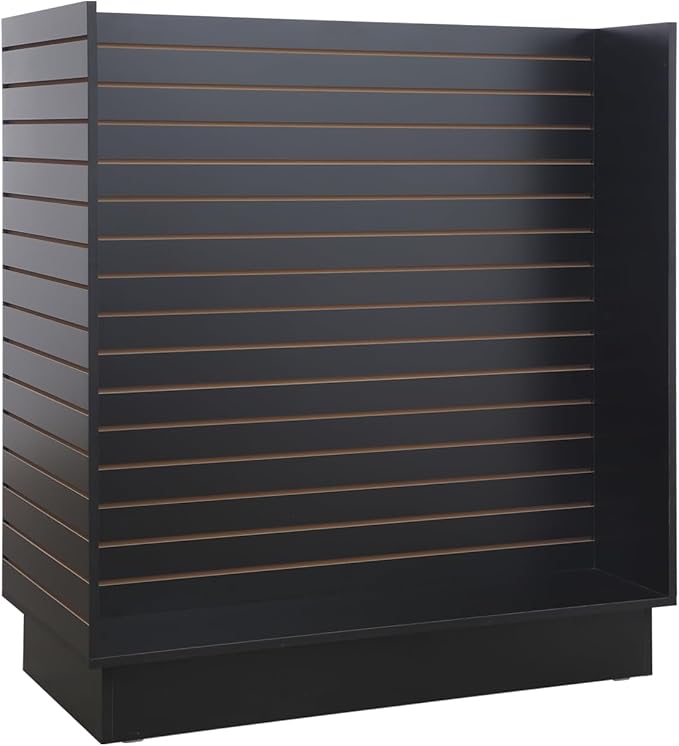 WISDOMFUR H-Unit Slatwall Gondola Display – 4 ft Black Freestanding Retail by Unknown