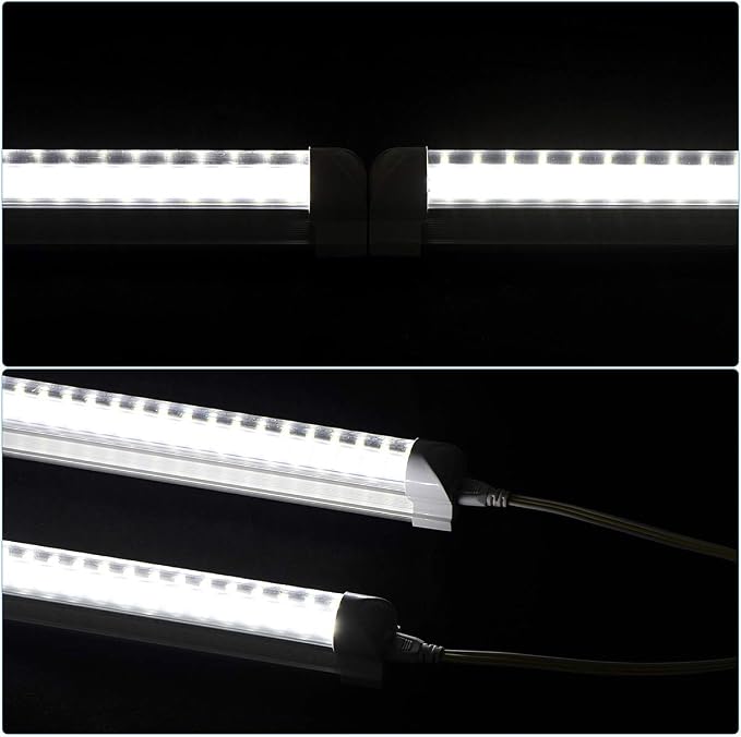 10 Pack, Led Shop Lights, 8FT Led Shop Light, 144W 5000K 19500LM Clear White - Image 5