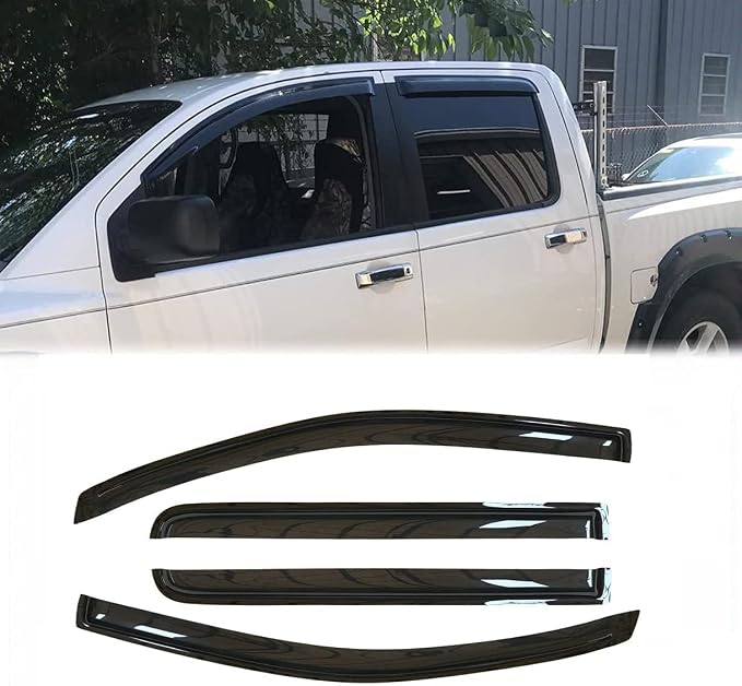 Side Window Vent Wind Deflectors fit - Image 2