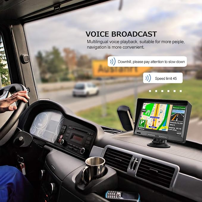 GPS Navigator for Car, Latest 2025 Map, 9 inch Touch Screen Real Voice Spoken - Image 2