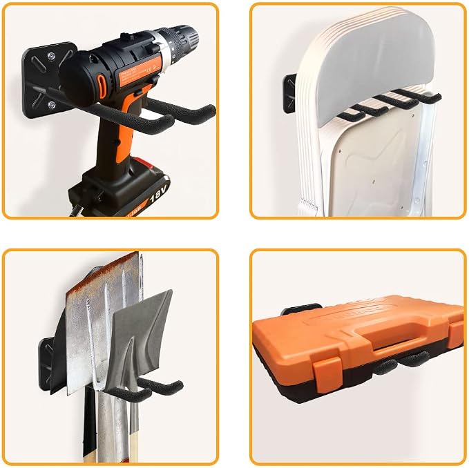 4PCS Garage Hooks Heavy Duty, Garage Hanger Storage Tool Organizer Rack - Image 8
