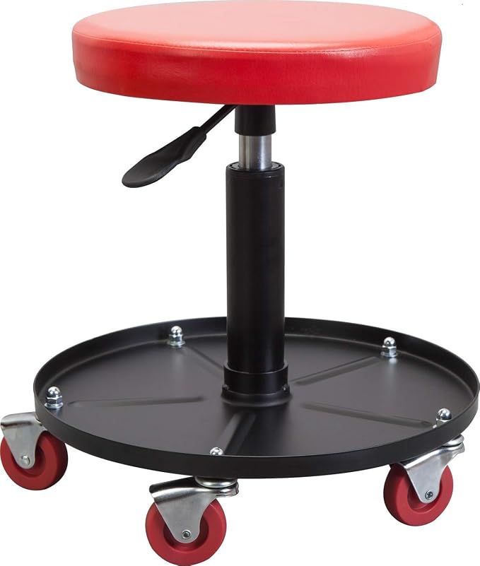 Big RED Creeper Garage/Shop Seat: Heavy Duty Rolling Pneumatic Padded by BIGRED