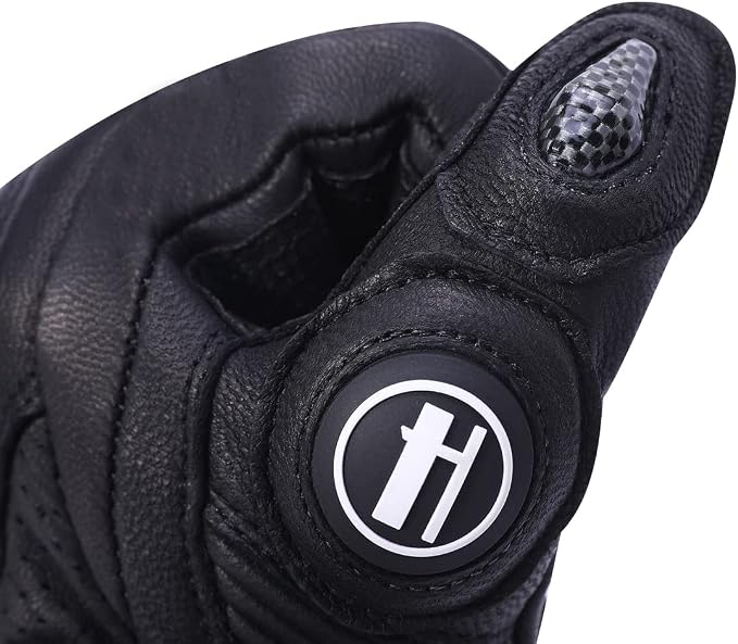 Harssidanzar Leather Motorcycle Gloves - Image 4