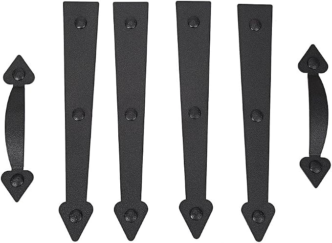 Magnetic Decorative Garage Door Curb Appeal Faux Hinges Handles Hardware Kit - Image 2