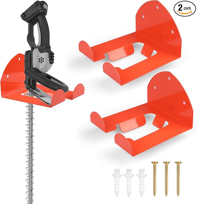 Weedeater Hanger, Trimmer Rack – 2 Pack Heavy Duty Wall Mount by Wodesid