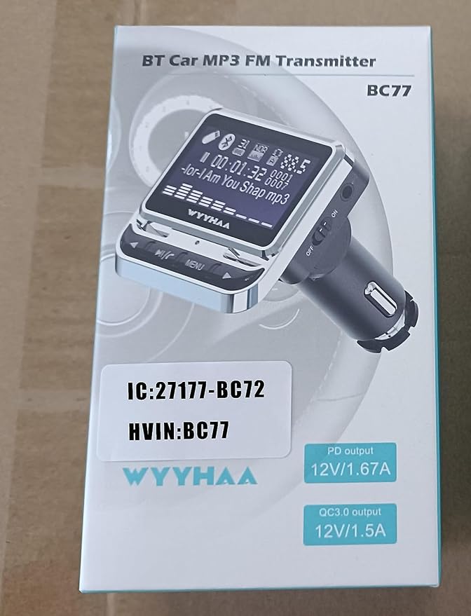 Bluetooth FM Transmitter for Car, Wireless Car Radio Adapter, Handsfree Auto Kit - Image 9