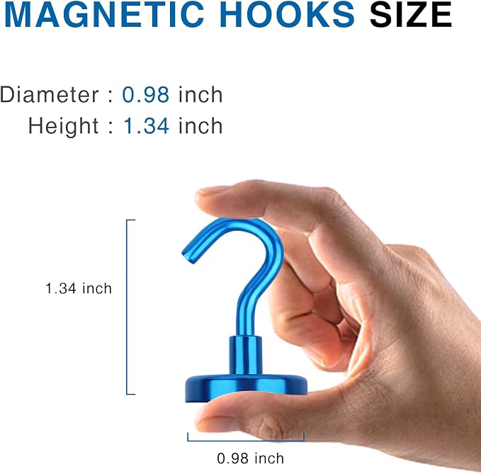 LOVIMAG Cruise Hits: 80LB Blue Magnetic Hooks, Door Magnets, Travel & - Image 2
