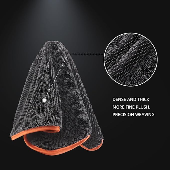SPTA Microfiber Car Drying Towels, Cleaning Cloth Towels, Twist Pile Rapid - Image 4
