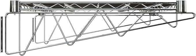 24" x 24" Chrome Wire Wall Mount Shelf - Image 5