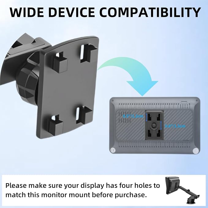 Carplay Mount, 360° Flexible Windshield Dashboard Suction Cup Bracket - Image 3