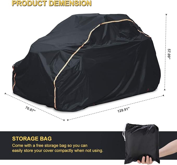 KEMIMOTO PRO XP Cover X3 Heavy Duty UTV Cover 2 Seater Large Size Compatible - Image 7