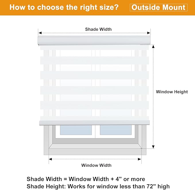 Persilux Cordless Zebra Blinds for Indoor Windows, Free-Stop Cordless, Light - Image 8