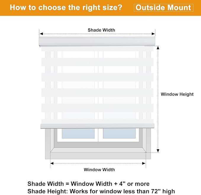Persilux Cordless Zebra Roller Window Shades Free-Stop Roller Blinds Light - Image 8